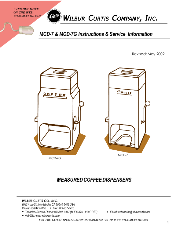 MCD-7 & MCD-7G 安装及服务手册