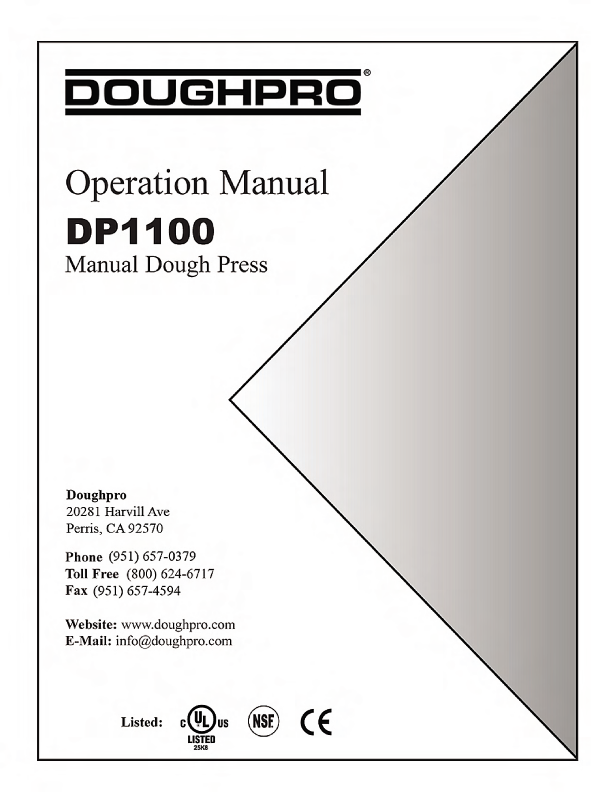 DP1100使用手册、零件图