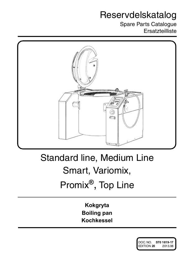 Standard line (可倾式汤锅) 系列分解图