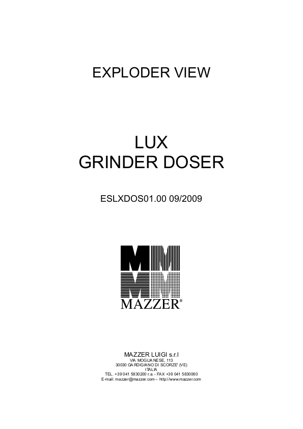 Lux Grinder Doser 分解图